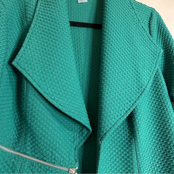 Peter Nygard Emerald Green Textured Jacket - Size M - Picture 6 of 10